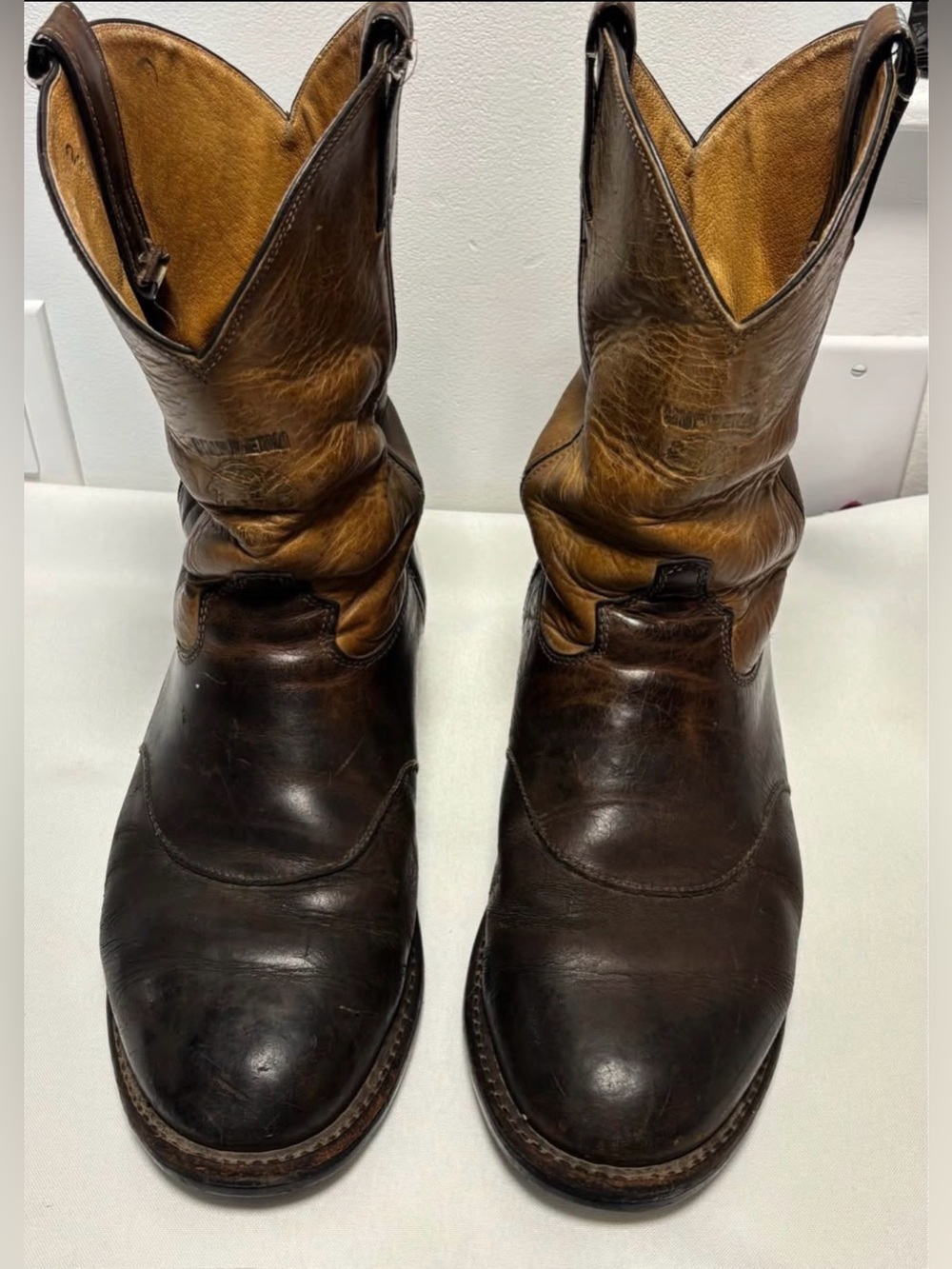 Bull Hide Cowboy Boots - Men’s Size 10 EE